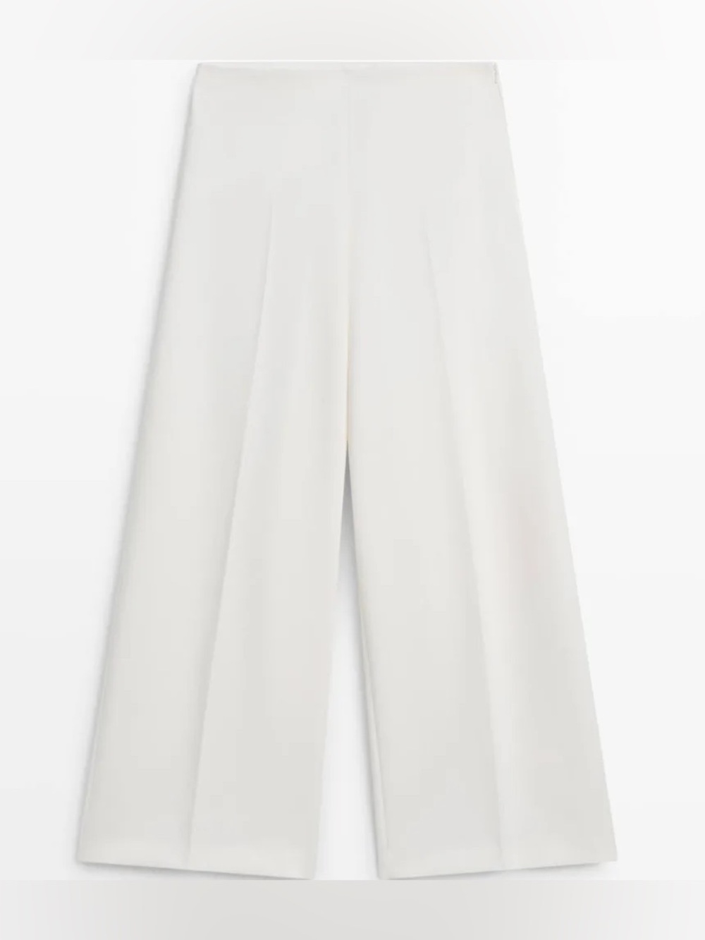 Massimo Dutti Wide-Leg White Culottes